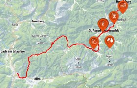 Karte Traisental-Radweg, &copy; Outdooractive